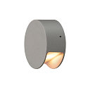 Outdoor LED Wandleuchte PEMA WL ROUND, IP55 IK03, � 9cm, 3.8W PowerLED 3000K 190lm, schaltbar, silbergrau