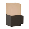 SLV Au�enwandleuchte GRAFIT, IP44 IK02, E27, eckig, anthrazit / Diffusor in Rauchglas-Optik, satiniert, Standard