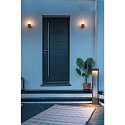 SLV Au�enwandleuchte GRAFIT, IP44 IK02, E27, eckig, anthrazit / Diffusor in Rauchglas-Optik, satiniert, Standard