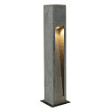 Outdoor LED Stehleuchte ARROCK STONE 70 COB, IP55 IK02, 9W 3000K 330lm, schaltbar, Basalt / Edelstahl 304, steingrau, 75cm