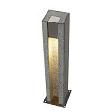 SLV Outdoor Stehleuchte ARROCK SLOT, IP55, eckig, 70.5cm, GU10 QPAR51 (exkl.), Granit salt & pepper / Edelstahl 304