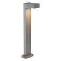 SLV Outdoor Stehleuchte QUADRASYL 75, IP44, 75cm, GX53 TCR-TSE max. 11W, Aluminium, silbergrau