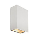 LED Wall luminaire QUAD 2 XL, square, 8,6W, COB LED, 3000K, 110�, white