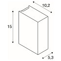 LED Wall luminaire QUAD 2 XL, square, 8,6W, COB LED, 3000K, 110�, white