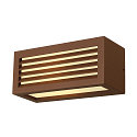 Wall luminaire BOX-L E27, square, E27, max. 18W,, rusty