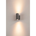 SLV Wall luminaire NEW MYRA UP-DOWN Outdoor luminaire, 2xGU10, max. 2x35W, IP55, anthracite