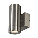 Wall luminaire ASTINA STEEL GU10 UP/DOWN Outdoor luminaire, stainless steel 304, 2xGU10, max. 2x35W