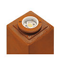 SLV LED Outdoor Stehleuchte RUSTY� SQUARE 40, IP55, 8.6W 3000K 90lm, FeCSi-Stahl gerostet, 40cm
