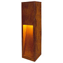 LED Outdoor Floorlamp RUSTY SLOT 50, IP55, height 50cm, 8.6W 3000K 30lm, FeCSi steel rust color