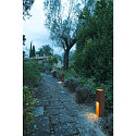 SLV LED Outdoor Stehleuchte RUSTY SLOT 50, IP55, H�he 50cm, 8.6W 3000K 30lm, FeCSi-Stahl gerostet