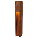 LED Outdoor Stehleuchte RUSTY SLOT 80, IP55, H�he 80cm, 8.6W 3000K 30lm, FeCSi-Stahl gerostet