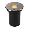 SLV LED Bodeneinbauleuchte DASAR� 920 HV, IP67 IK08, � 9.2cm, 230V AC, 4.6W 3000K 300lm 40�, schaltbar, begehbar, Edelstahl 316