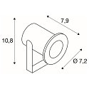 SLV LED Floor Spot DASAR PROJECTOR LED Outdoor Spot, 230V, 5W, 40�, 3000K, IP67, stainless steel