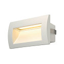 LED Wand-Einbauleuchte DOWNUNDER OUT M, IP55, 14 x 7cm, 230V AC / sek. 300mA, asymmetrisch, 4W 3000K 155lm, wei�