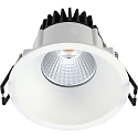 LED Einbauleuchte VELIA, rund, 11W, IP44, dimmbar, 2700K, weiß matt