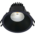 LED Einbauleuchte VELIA, rund, 11W, IP44, dimmbar, 3000K, schwarz matt