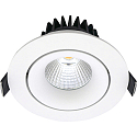 LED Einbauleuchte VELIA TILT, rund, 11W, IP44, dimmbar, 3000K, weiß matt