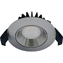 LED Einbauleuchte VELIA LOW PROFILE, rund, 5,5W, 3000K, 320lm, IP44, dimmbar, alu gebürstet