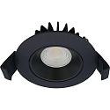 LED Einbauleuchte VELIA LOW PROFILE, rund, 5,5W, 3000K, 320lm, IP44, dimmbar, schwarz matt