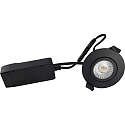 LED Einbauleuchte LOW PROFILE, rund, 6W, 3000K, 470lm, IP54, dimmbar, aschwarz matt