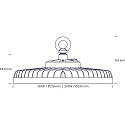 SLV LED Hallenstrahler ECOTECH HIGHBAY, �21,8cm, 100W, 4000K, 14000lm, IP65, schwarz matt