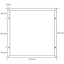 SLV Aufbau Montagerahmen f�r LED Panel ECOTECH, silber