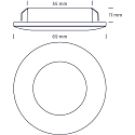 SLV LED Einbaustrahler ALINA G2, 100�, 3,2W, 2700/3000K, 296lm, IP20, dimmbar, alu geb�rstet