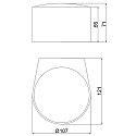 ACB Wandleuchte ANIA, Downlight, 1 x 6W LED, 540lm, 3000K, IP65, IK06, anthrazit