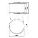 ACB Wandleuchte ANIA, Up & Down, 2 x 6W LED, 1080lm, 3000K, IP65, IK06, anthrazit