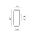 ACB LED Wandleuchte LUX 16/3989-2, LED COB, 2x 6W, 3000K, 1240lm, IP20, gold/schwarz