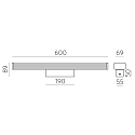 ACB LED Wandleuchte DUNE 16/3992-60 LED Spiegelleuchte, 19W, 3000-4000K, 1780lm, IP44, opal/chrom