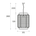ACB Pendelleuchte CORDA, � 45,0 cm, 1 x E27 LED, 1 x 15W, IP20, IK05, schwarz
