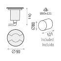 ACB Einbau-Bodenstrahler INDUS, mit zweiseitigem Lichtaustritt, 1 x GU10 LED, 1 x 8W, IP67, IK08, alu/silber