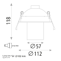 ACB ceiling recessed luminaire GINA GU10 IP20, white 