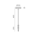ACB LED Pollerleuchte SHEDIR 2076, 12W, 3000K, 1230lm, IP65, anthrazit