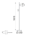 ACB floor lamp GINA GU10 IP20, white 
