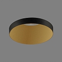 ACB Recessed luminaire EINAR 3558/8 with collar cover, GU10 max. 10W (LED), black matt / gold