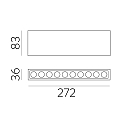 ACB LED Deckenleuchte INVISIBLE 3980/272, 24W, 3000K, 1790lm, IP20, schwarz