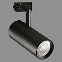ACB LED 3-Phasen Schienenstrahler ISQUIA 4117/9, COB, 27W 3000K 2625lm, CRI-95, verstellbar, inkl. Adapter, Schwarz