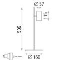 ACB table lamp GINA GU10 IP20, white 