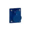 Einsatz f�r Albert Energies�ule Typ Nr. 4405/-07 /-09 /-17 /-19 - CEE Steckdose IP54, 16A / 230V, 3-polig, Blau / schr�g