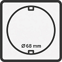 Leerfeld Loch 68 mm f�r Hohlwanddosen