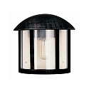 Au�enwandleuchte Landhausstil Vintage Typ Nr. 3225, Halbform, Direktmontage, IP44, E27 QA55, Alu-Guss / klar, Schwarz-Silber