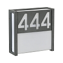 House number cover 32 for LED Outdoor Wall and Ceiling luminaire Type No. 6401 (ALB-666401), individually lasered, anthracite