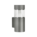 LED Outdoor Wall luminaire Type No. 0275, 9W 1000lm, IP54 IK08, 9W 3000K 1000lm, glass clear with opal inner cone, anthracite