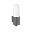 LED Au�enwandleuchte Typ Nr. 0277 mit Bewegungsmelder (Typ Nr. 2278), IP44, 10W 3000K 900lm, Alu-Guss / Opal, dimmbar