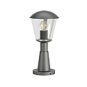 Pedestal luminaire Type No. 0554, IP54 IK08, height 40.5cm, E27 QA55 max. 57W, alu plastic, impact resistant, anthracite