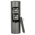 Outdoor Socket column lockable Type No. 4410, IP54, 2 Schuko sockets + cable outlet, without switching function, anthracite