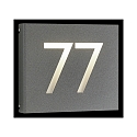 illuminated house number TYPE NO 6004 1-digit, 2-digits IP44, anthracite, opal dimmable