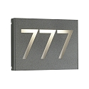 illuminated house number TYPE NO 6005 3-digits IP44, anthracite, opal dimmable